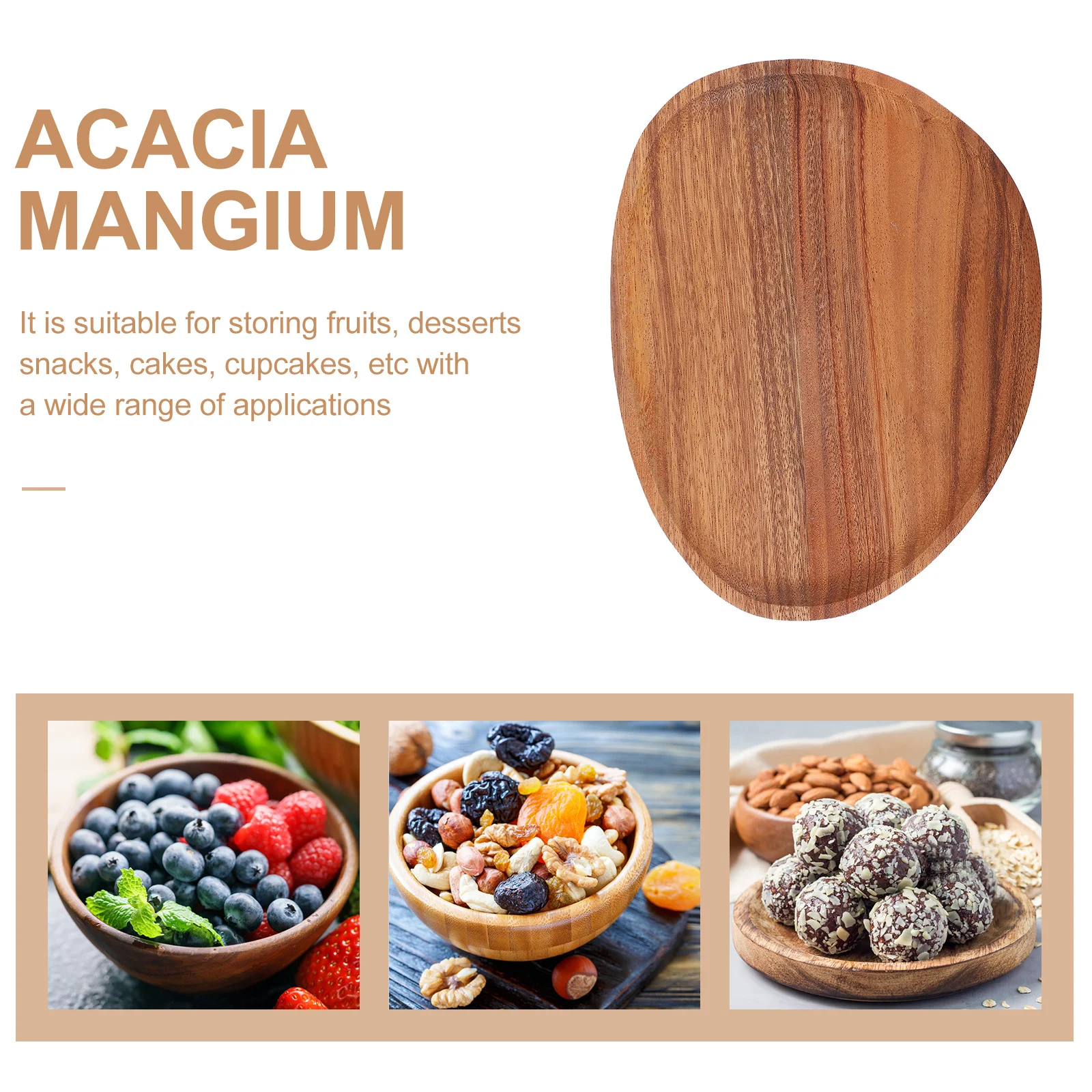 

Dessert Tray Made of High-Grade Material Perfect for Household Fruit Candy Cake Serving Wear-Resistant Food Tray Home Decoration