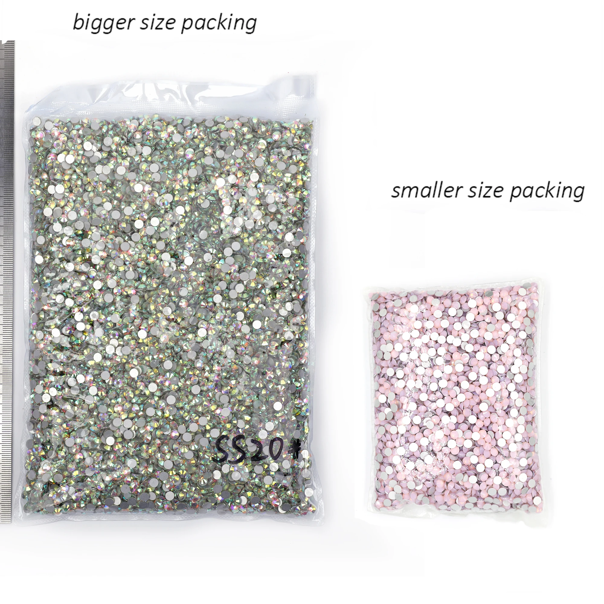 14400Pcs/Bulk Bag 41 Colors Wholesale High Quality Better DMC Hotfix Rhinestones SS6-SS20 Crystal Hot Fix Rhinestone F0248