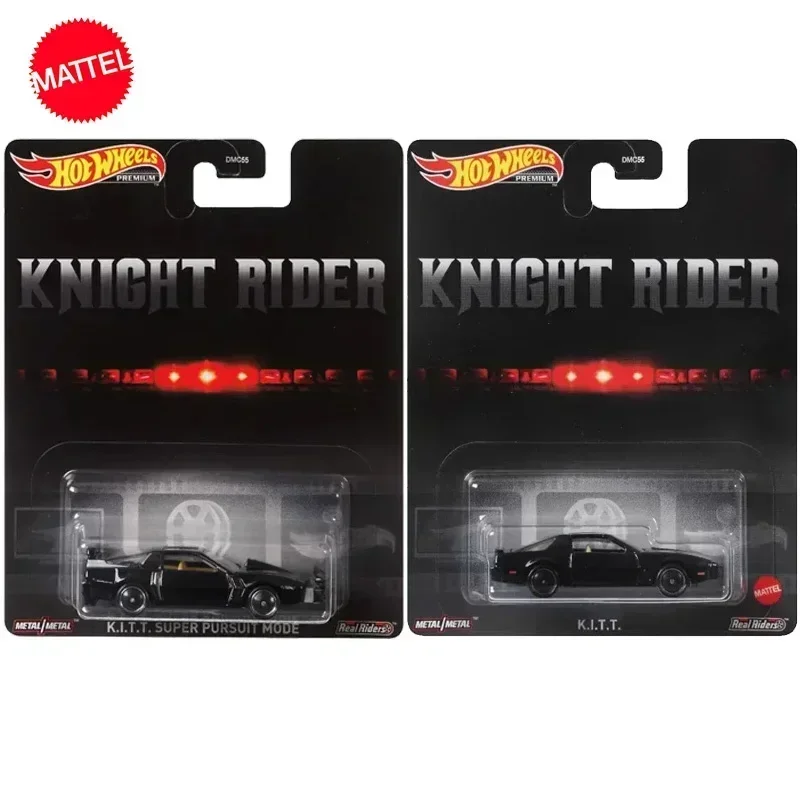 Original Mattel Hot Wheels Premium Car 1/64 Metal Diecast Retro Entertainment KITT Super Pursuit Mode Vehicle Toys for Boys Gift