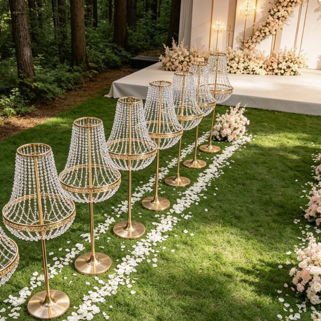 10pcs f54 wedding floor Floral  Wedding Arch Stands for Party Event & Road Guide Walkway Wedding Centerpieces