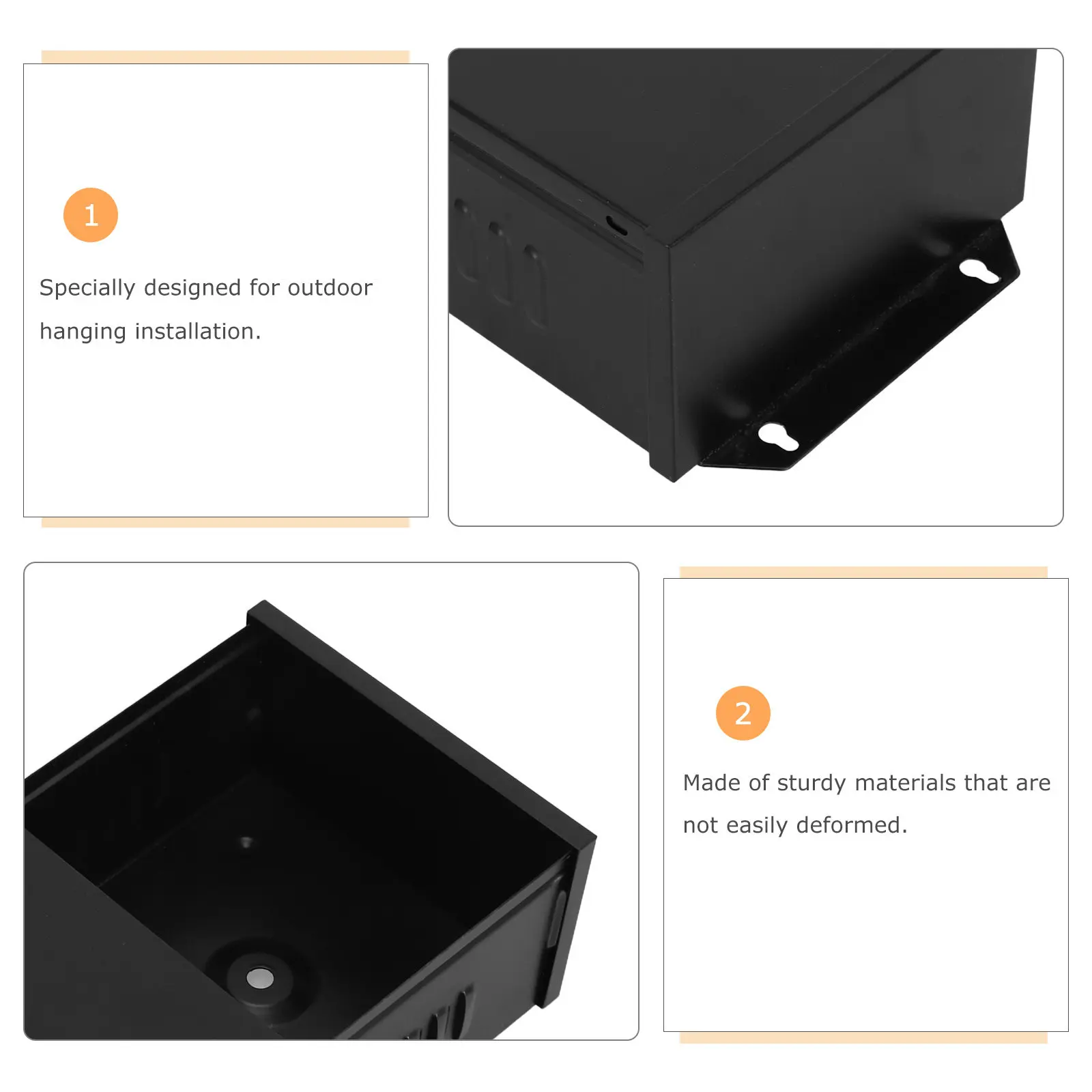 Weatherproof Transformer Housing 7x6x3.4 Rainproof Wall Mount Electrical Enclosure Uv Resistant Dustproof Ventilated Outdoor