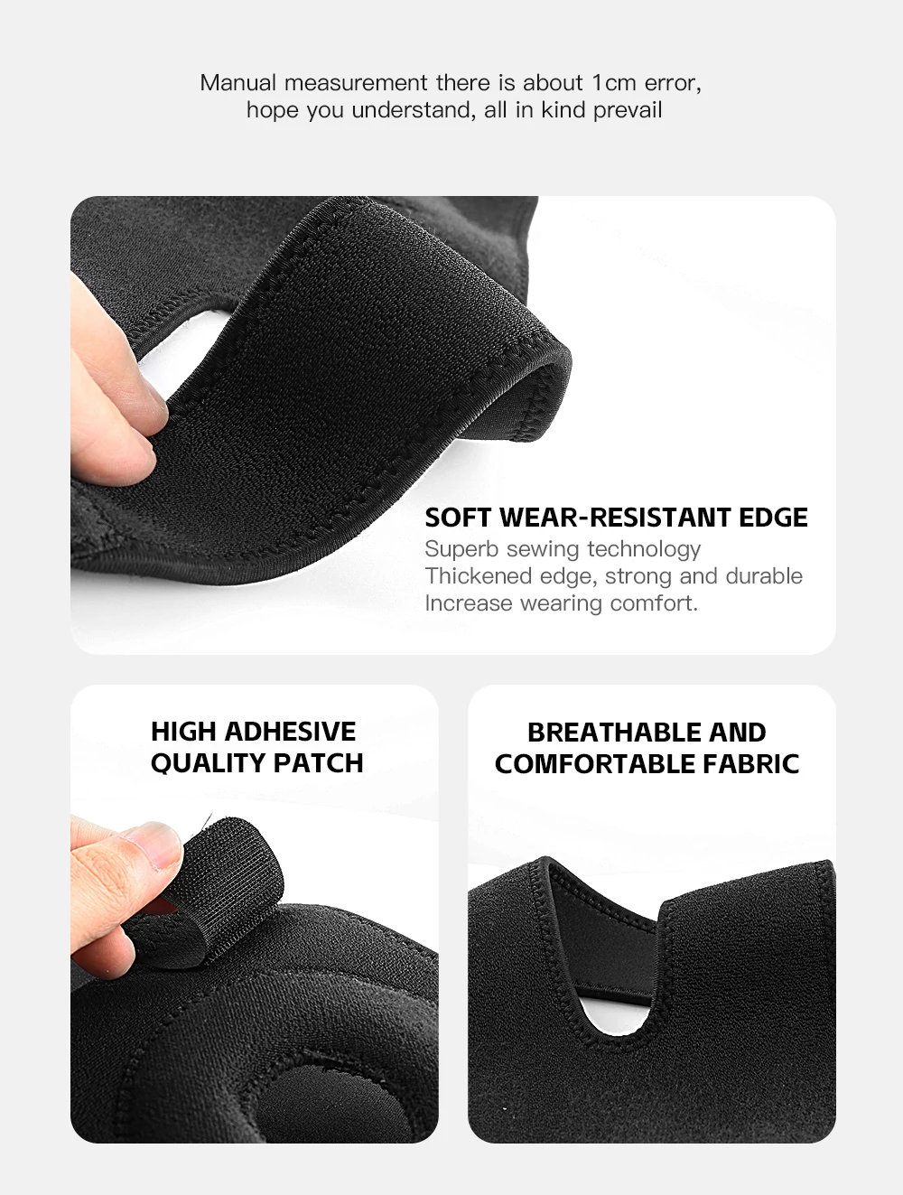 1/2PC Open Patella Knee Support Adjustable Knee Brace Breathable Knee Wrap for Men Women Outdoor Fitness Running