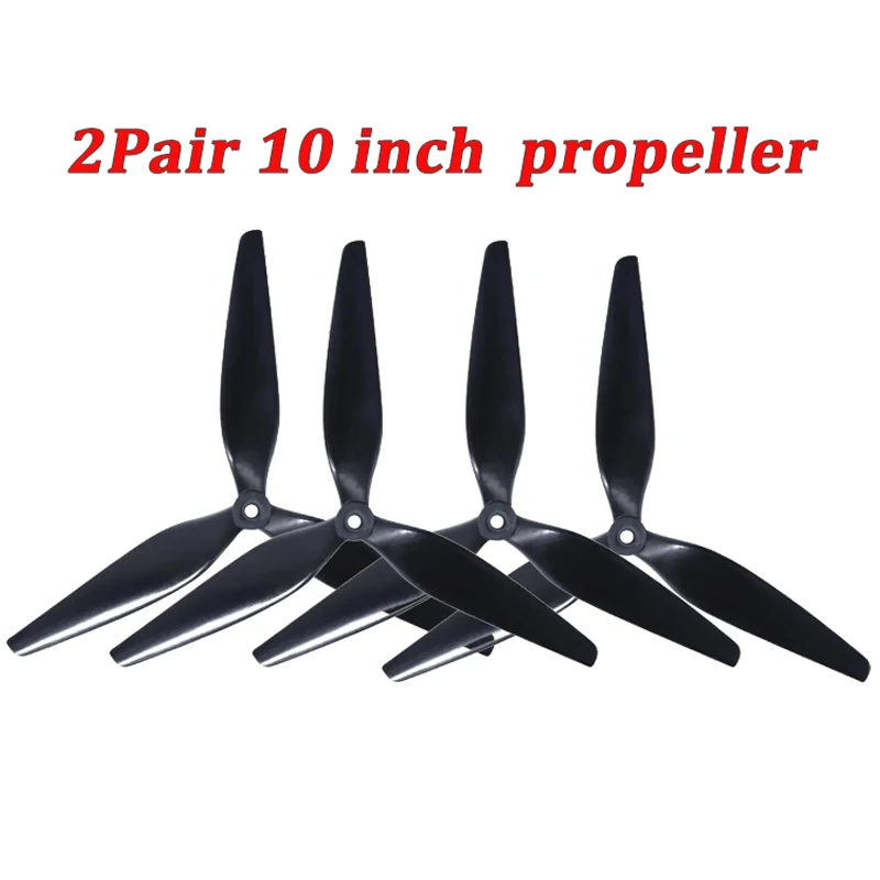 

2Pair 10X5X3 /1050 10 inch blade / tri-blade Black-carbon Reinforced Nylon Propeller