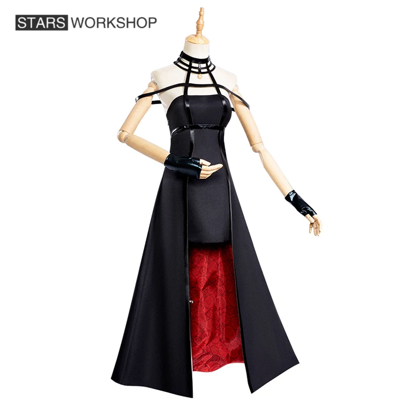 Anime SPY FAMILY Yor Forger Cosplay Costumes Thorn Princess Gothic Halter Black Sexy Dress Uniform Halloween Carnival Party Suit