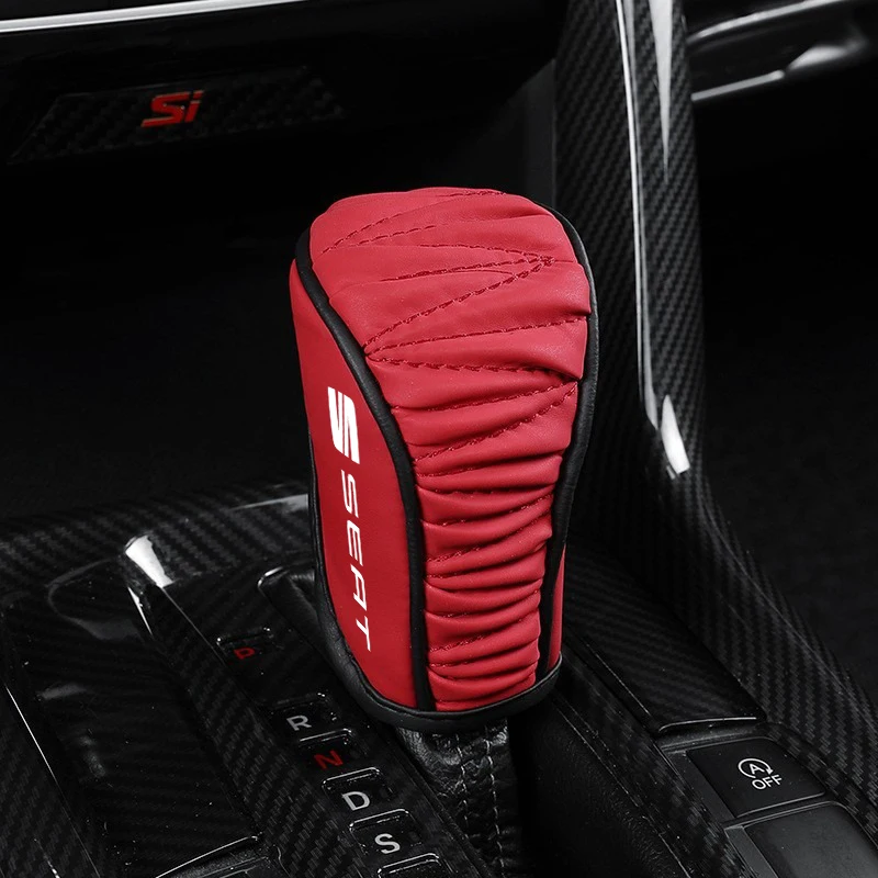 Car Shift Handle Covers Non-Slip Change Lever Gearshift Cover For Seat Leon Cupra Ibiza Altea Exeo Formula Toledo Mk3 Mk2 Ateca