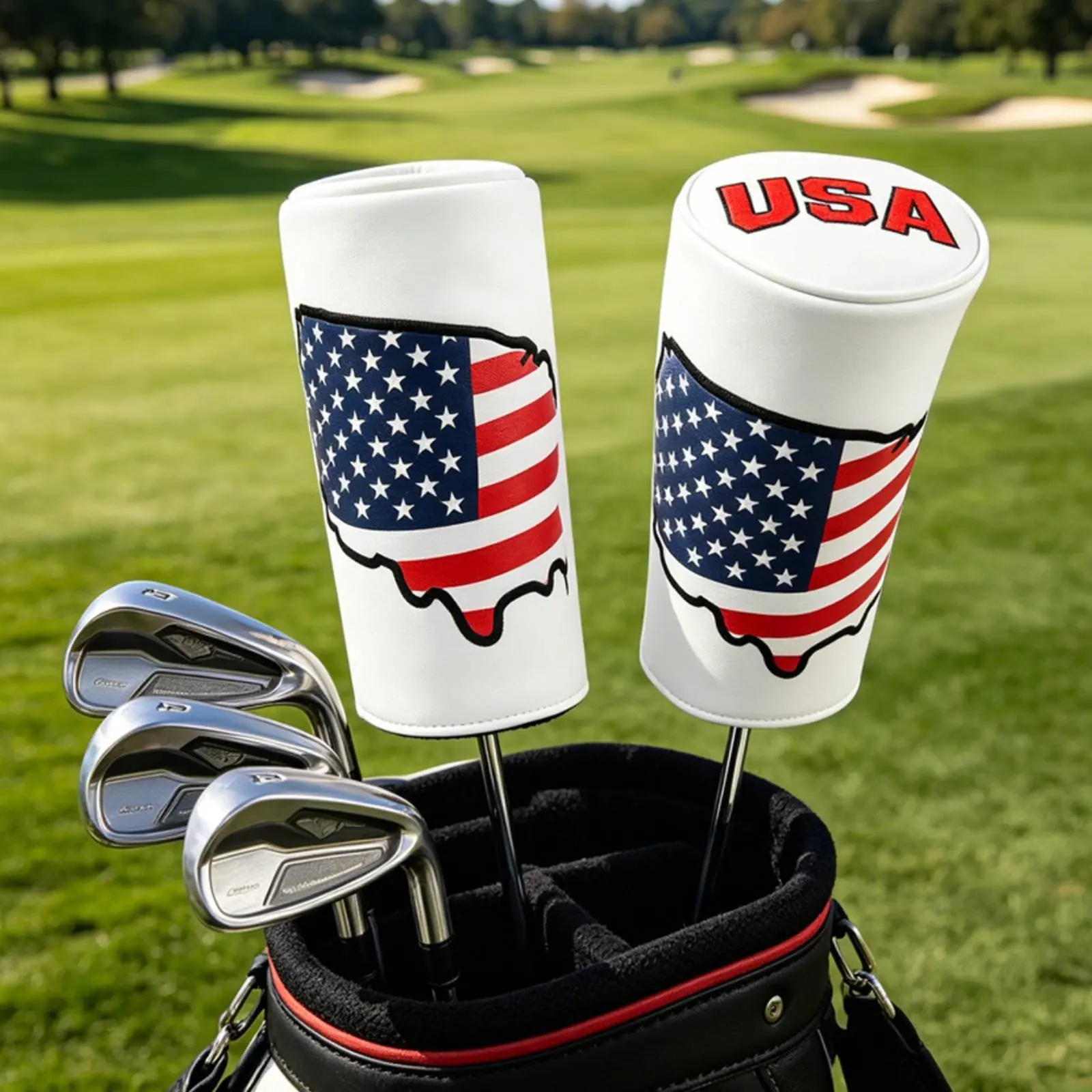 

2 Pieces Driver Headcover Waterproof Wood Headcover Wood Head Cover PU Leather Sports Accessory Shielded for Driving Range