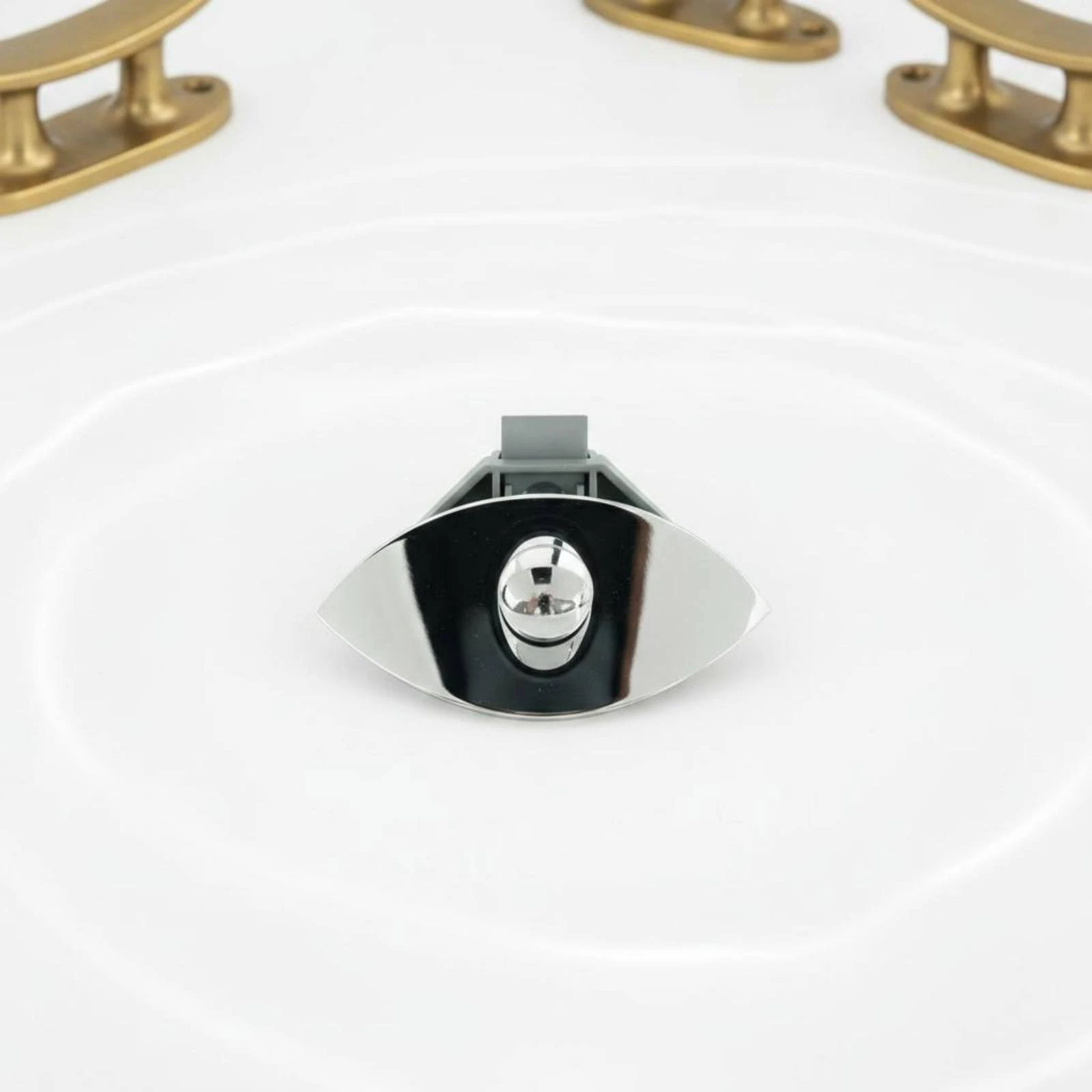 Half Moon Push Button Lock Keyless Cabinet Push Latch Boat Cabinet Lock Easy Installation for Yacht Owners