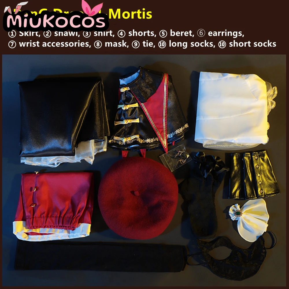 DISPONIBILE Mortis Mutsumi Wakaba Costume Cosplay MiuKoCosplay Anime BanG Sogno! Ave Mujica Cosplay