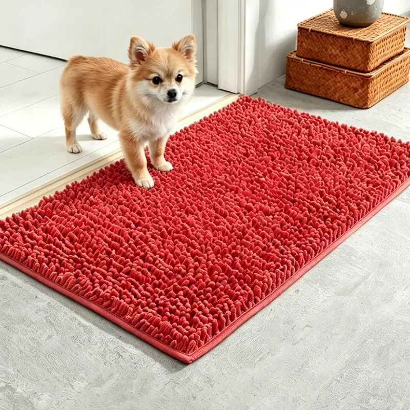Superabsorberende hondenmat, antislip onderkant, wasbare entreekleed, houdt vloeren schoon, perfect voor modderige natte schoenen & poten, grijs