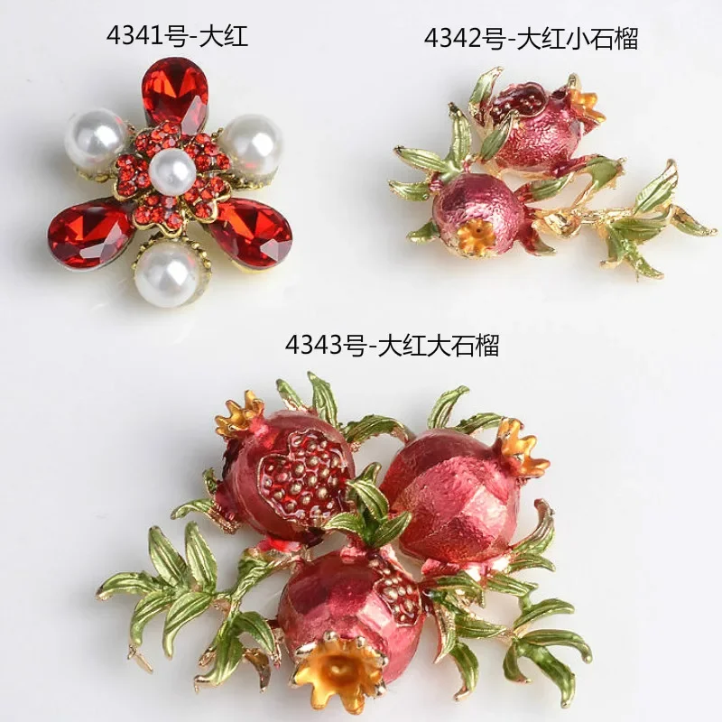 Bridal fan jewelry accessories pomegranate flower DIY jewelry antique jewelry accessories alloy accessories 4341-4343