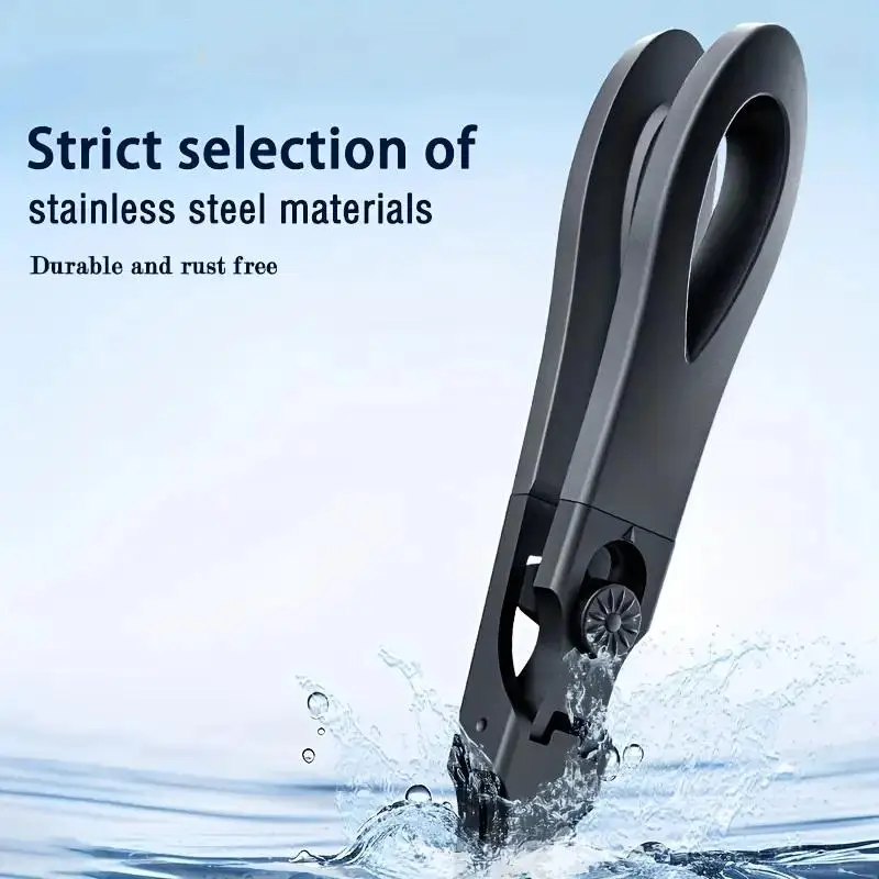 Angled Nail Clipper Stainless Steel Fingernail And Toenail Clipper Cutters Anti-Splash Cuticle Remover Fingernail Clipper Cutter