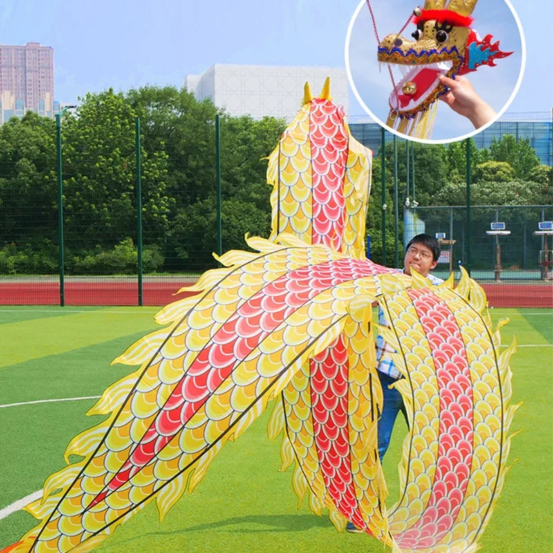 InjDragon Dance 3D Leading Nylon Colorful Performance Props, Fitness, Scène, Sports de plein air, 4 styles, 8 m, 10m