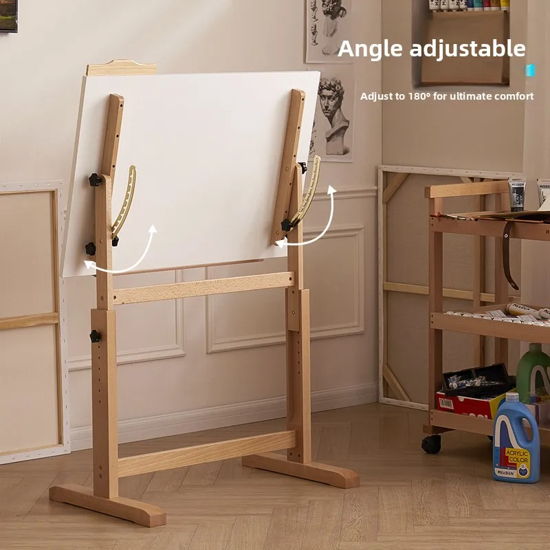 Minimalist Height Adjustable Drawing Table Professional Art Work Desk for Artist Sketch Watercolor Architecture Design