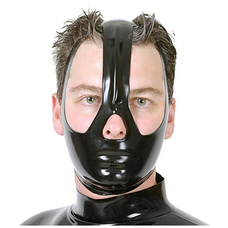 

Latex Hood cosplay Mask Heterotypic Bonnet Seamless version or handmade cut glue available with snap