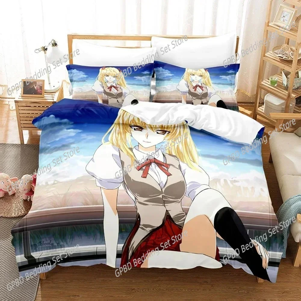 

Luxury New 3D Print Anime School Rumble Bedding Set Single Twin Full Queen King Size Bed Set Bedroom Duvetcover Sets Home