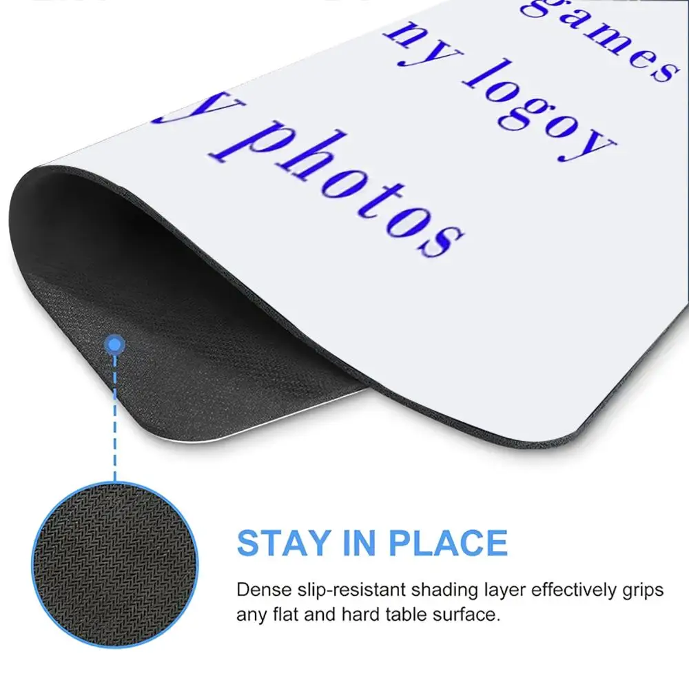 Custom Small mouse pad rubber anti-slip portable laptop mousepad edge-locked durable desk mat office gaming accessorys DIY