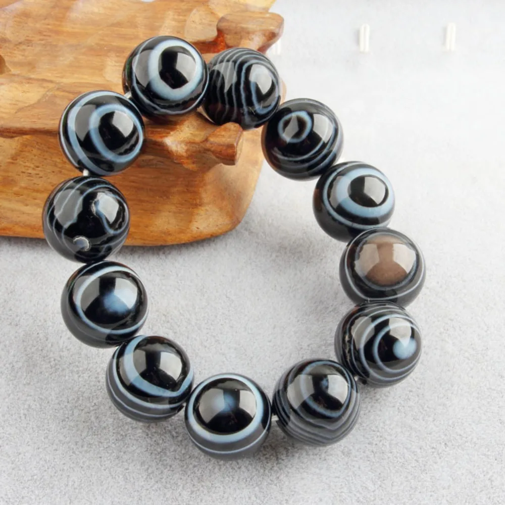 

Natural wrapped agate bracelet, black and white wrapped agate bracelet Exquisite and fashionable jade bracelet for tourism