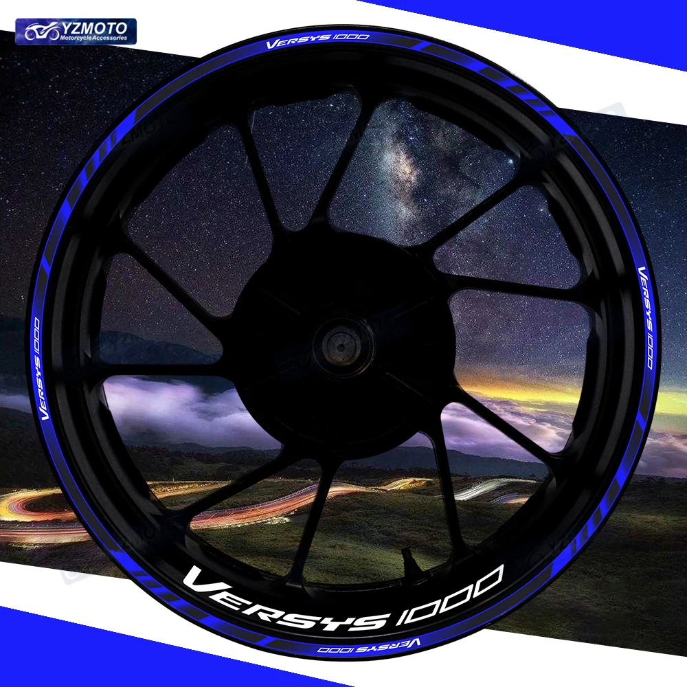 

For VERSYS 1000 Motorcycle 17 Inch Front And Rear Wheel Sticker Hub Decal Modified Decorative Reflective Waterproof Rim Stickers