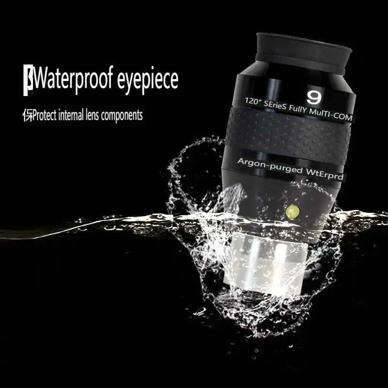 

Исследуйте научный окуляр астротелоскопа 9 мм2, ультраширокий, 120 ° Угловой водонепроницаемый профессиональный инструмент для наблюдения за звездами с большим увеличением