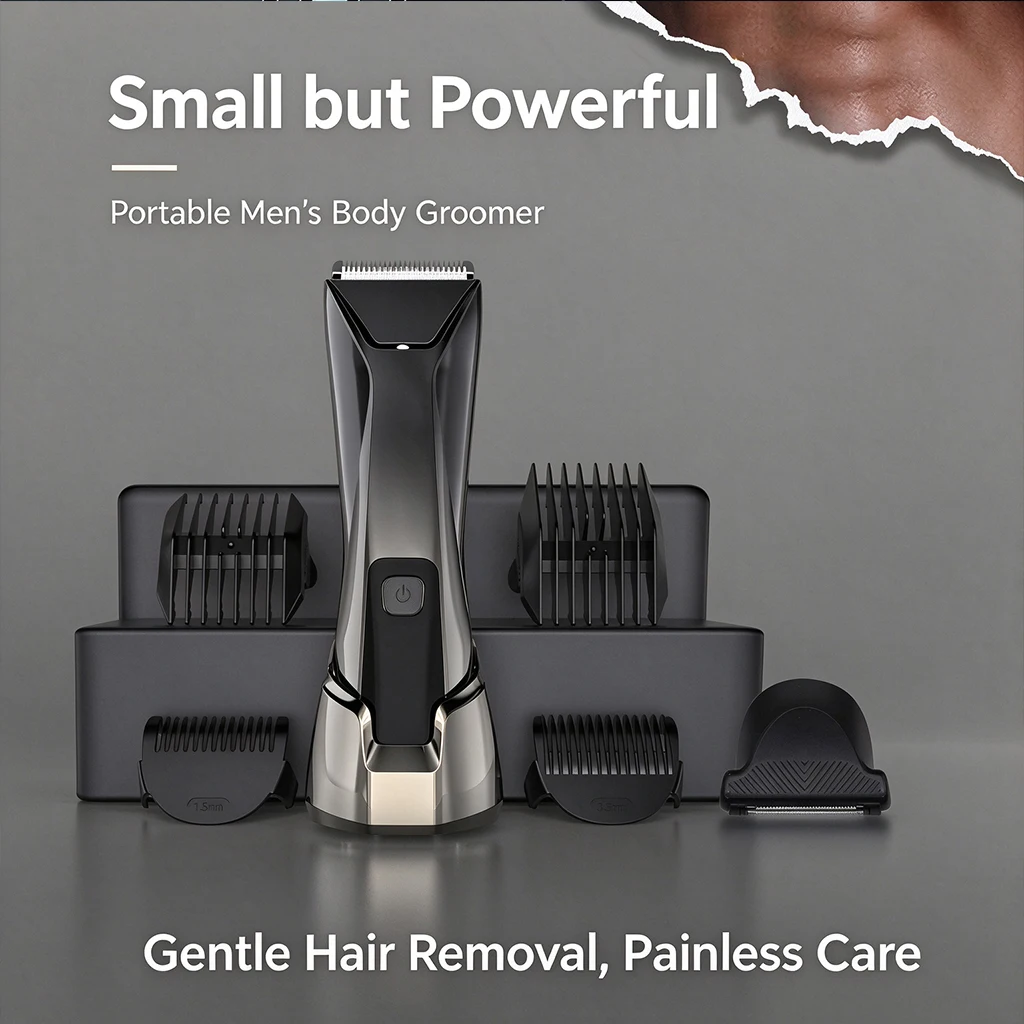 Body Hair Trimmer With Base Version, Hair Clipper, Personal Care, Unisex, With Replaceable Millimeter Blades, Easy Hair Removal, Hair Trimmer, Zero-Gap, Armpit Hair, Leg Hair, Body Hair, Chest Hair, Facial Hair