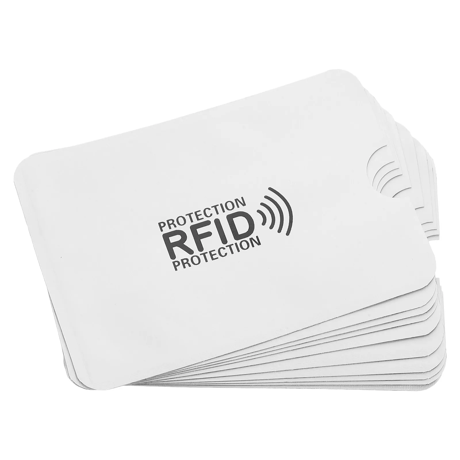 

10Pcs Rfid Blocking Aluminum Sleeve Silver Size 95x63mm Anti Holder Prevent Bank Id Credit Leakage