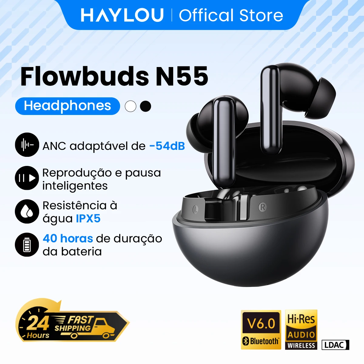 haylou-flowbuds-n55-ワイヤレスイヤホン-54db-アダプティブ-anc-bluetooth-60-ldac-ハイレゾオーディオ-6マイク-hd通話イヤホン-40時間再生-ipx5