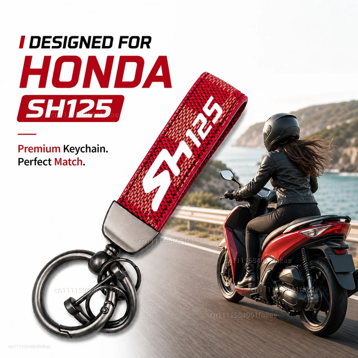 

For HONDA SH125 SH125i SH 125 150i Motorcycle Keychain Leather Key Ring Custom Logo Gift for Rider Men Women Accessories