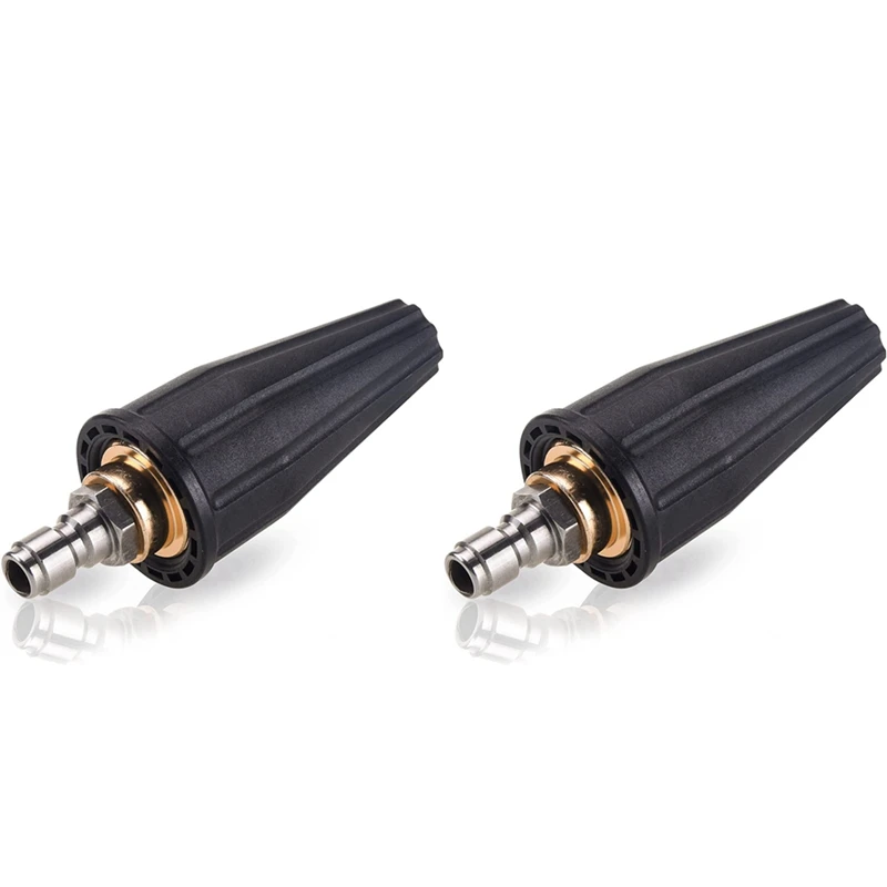 

2X Pressure Washer Tips Turbo Nozzle, Rotating Pressure Washer Nozzle With 1/4 Inch Quick Connect 2000 PSI, Orifice 2.5