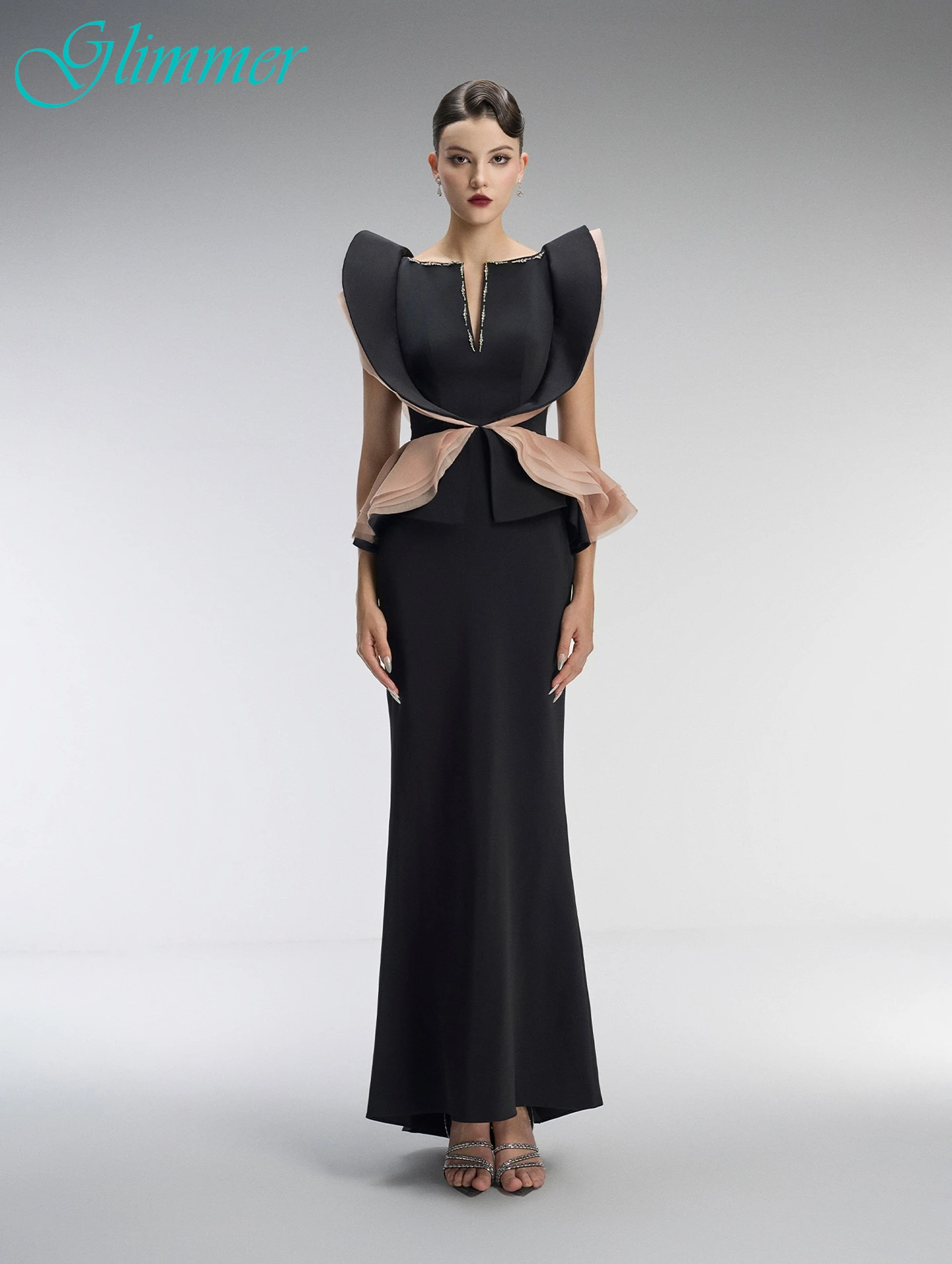 

Customized Mermaid Crew Neck Elegant Modern Evening Dress Delicate Bespoke Occasion Gowns High Quality Fashion Party Dress