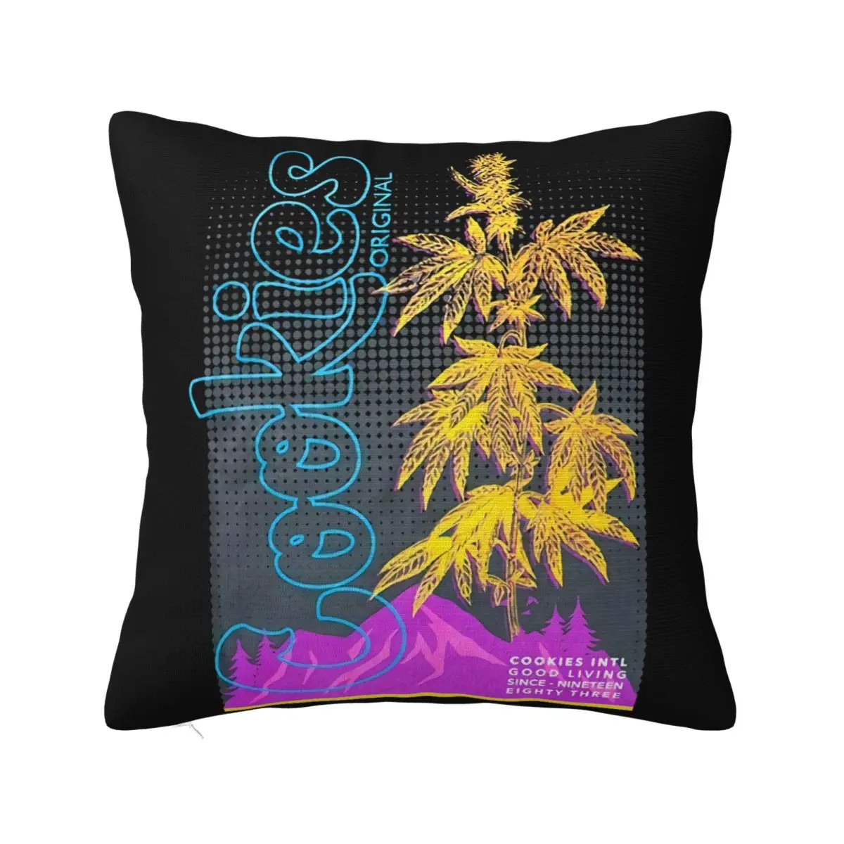 Livin Good Cookies Black Interested Cotton Adult On Sale New Brand Science Harajuku Personality Leisure Pillow Case