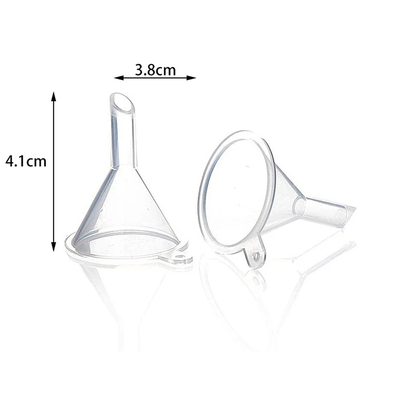 10pcs/lot Plastic Small Funnels For Perfume Mini Liquid Essential Oil Filling Empty Bottle Packing Tool