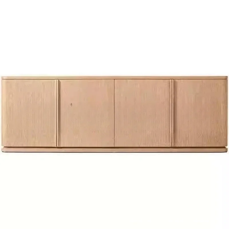 

American country solid wood TV cabinet small apartment living room oak locker French simple side cabinet storage cabinet
