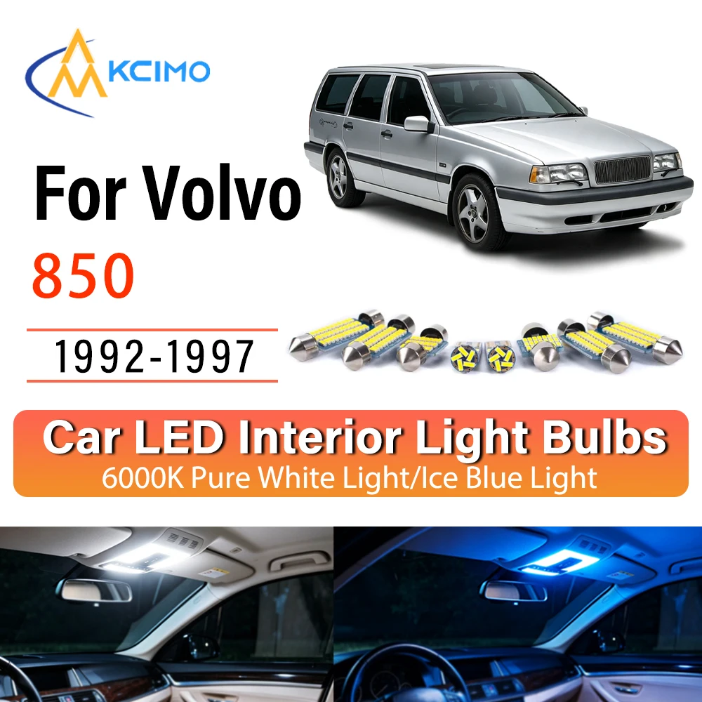 Premium LED Interior Lights For Volvo 850 1992-1997 Reliable, Blue Light, White Light Kit Long Lasting Quick Setup