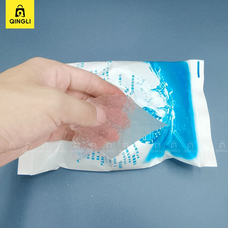 10pcs Reusable Ice Packs Water Injection Gel Ice Bag Seafood Fruits Preservation Relieve Pain Cold Pack Refrigerated Cooler Bag