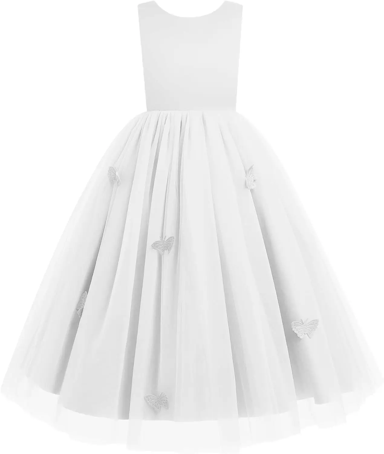 Vestido de mariposa 3D para niñas, vestido de fiesta de dama de honor pequeña, vestido de desfile para sesión de fotos de boda para niñas