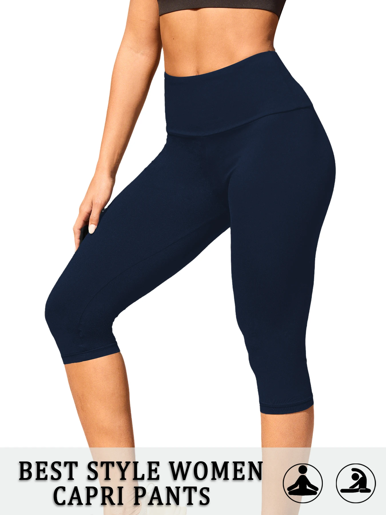 Women'S Super Soft Capri Pants，High Waisted Tummy Control Leggings for Cozy Home & Casual Outfit
