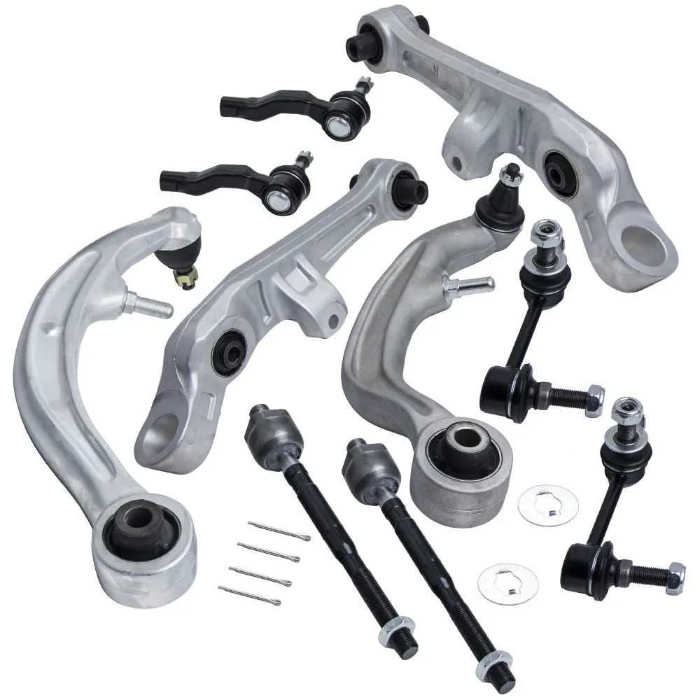 MaXpeedingrods 10 Pcs Front Suspension & Steering Kit Control Arm For Infiniti G35 Coupe 2-Door RWD Nissan 350Z
