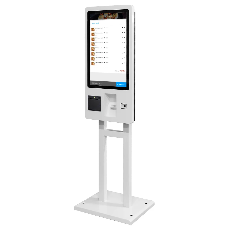 Self- Ordering Payment Kiosk for Restaurant 27inch Touch Interactive Self Service Kiosk Pos System Self Ordering Machine