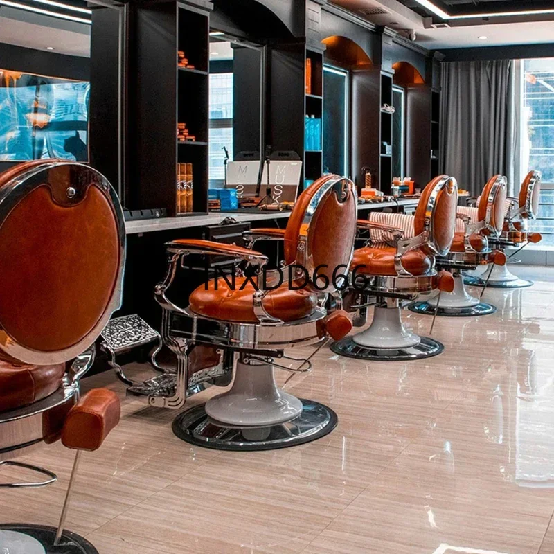 كرسي بعجلات صالون تجميل فاخر كراسي عتيقة تصفيف شعر احترافي مريح تصفيف الشعر مستلق الغرض باديكير