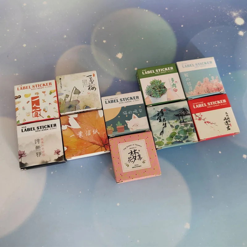 

10 Boxes Mixed Mini Album Paper Sticker Diary Decoration Decal DIY Scrapbooking Seal Stickers Kawaii Stationery Sticking Crafts