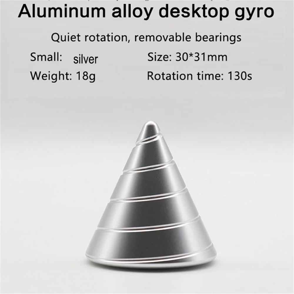 Metal Desktop Stress Relief Cone Gyroscope Anti Stress Ansiedad ADHD Autism Anxiety Fidget Spinner Kinetic Desktop Toy