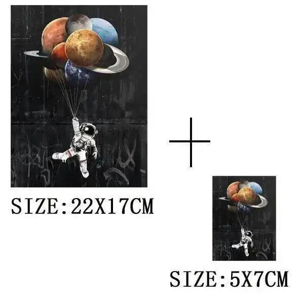 Patches For Clothing Spaceman&Moon DIY A-Level Washable Iron On Heat Transfer Stickers T-Shirt Hoodies Applique Decoration Patch