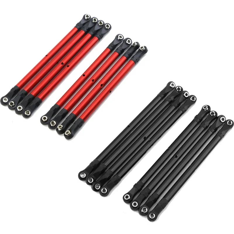 

8 PCS Aluminum Alloy RC Link Rod Linkage Set 313MM Wheelbase for 1/10 AXIAL SCX10 90046 TRX4 RC Crawler Car Accessories Truck
