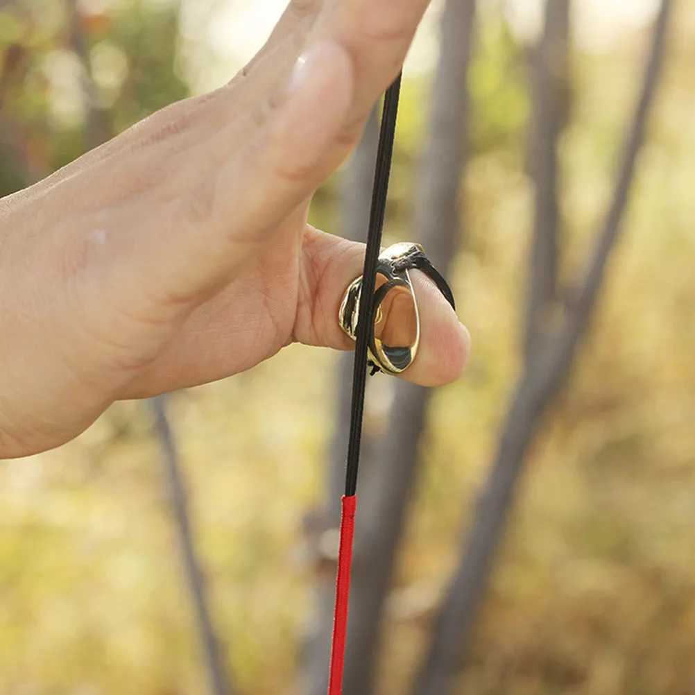 

1Set Convenient Archery Finger Ring Solid Brass Build Ideal for Traditional Archery Practice Non-Slip Polished Surface Design