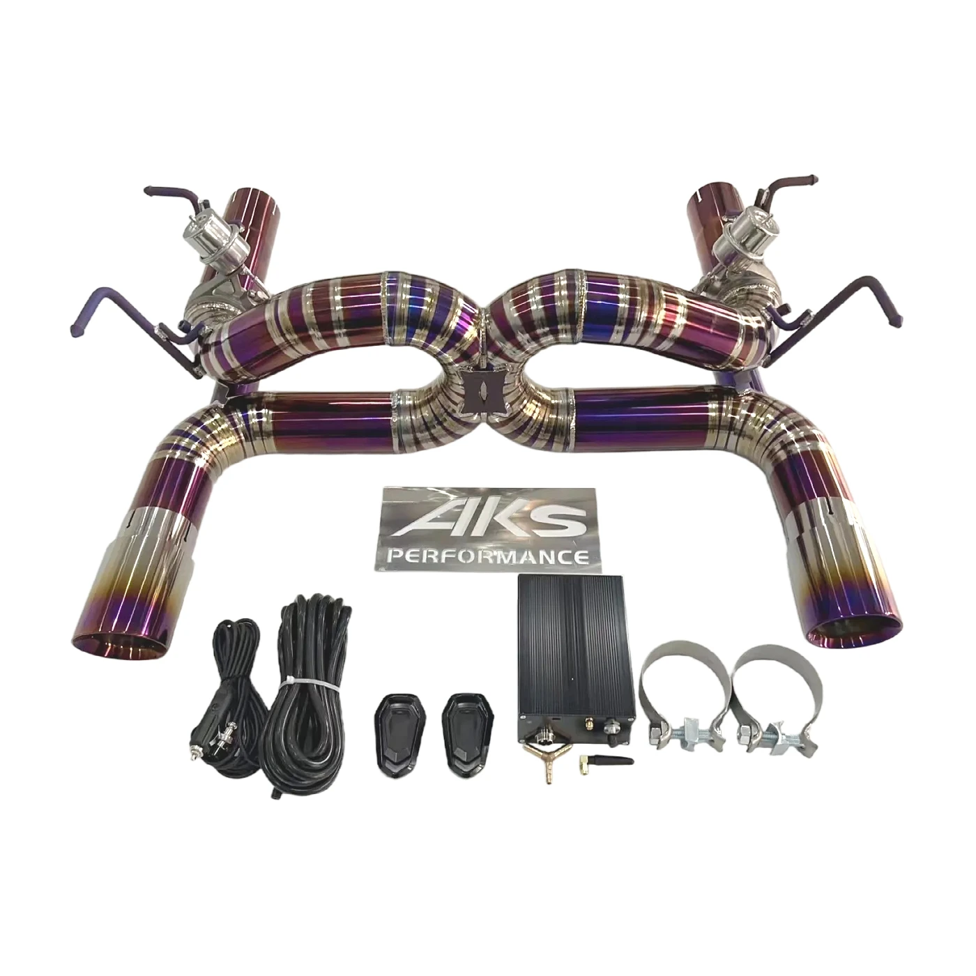 

AKS Titanium Alloy Exhaust Catback For Ferrari F8 With Muffler Valve Auto Performance Parts Exhaust System