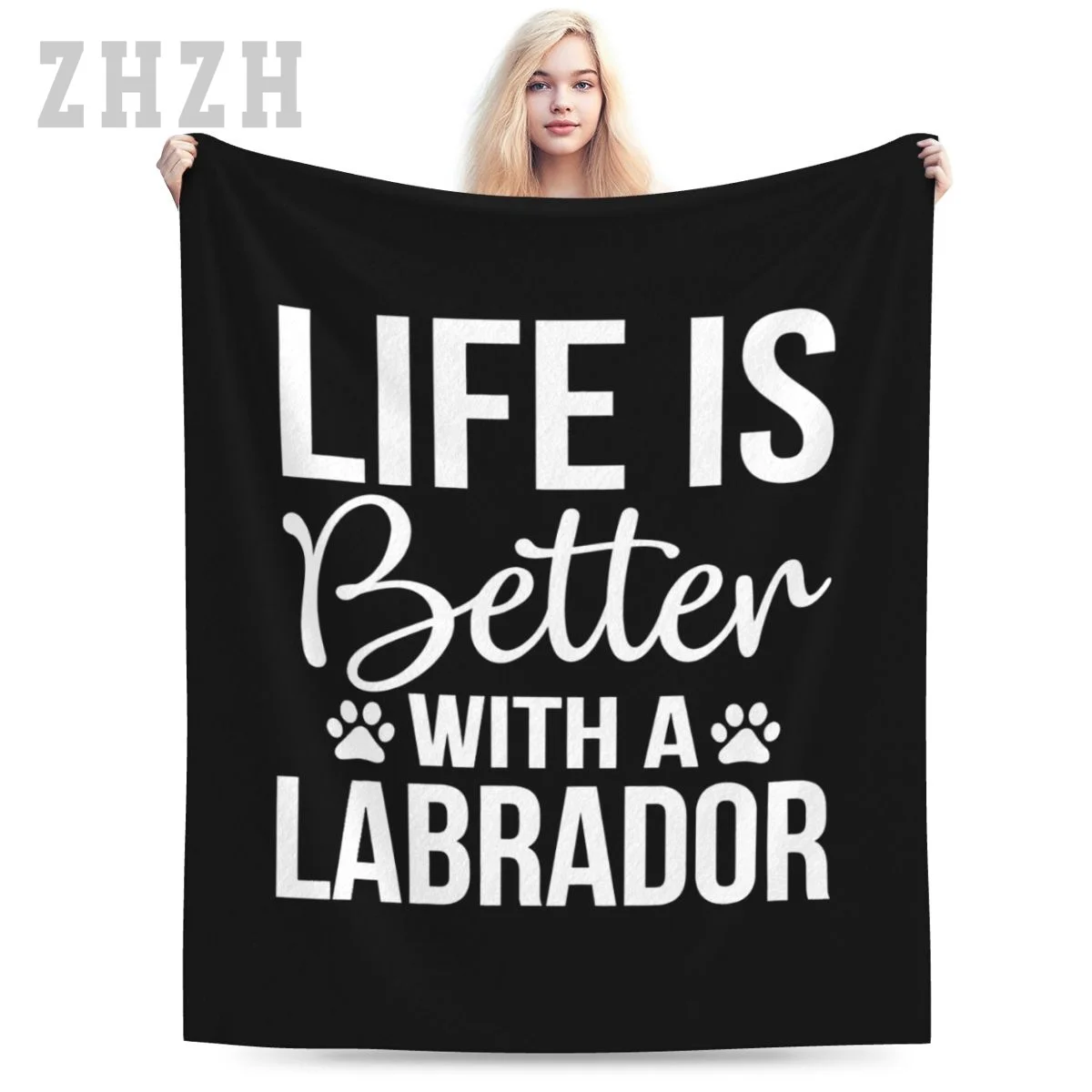 Blanket Life Is Better With Labrador Retriever Lover Flannel Multifunction Camping Sofa Cover Keep Warm