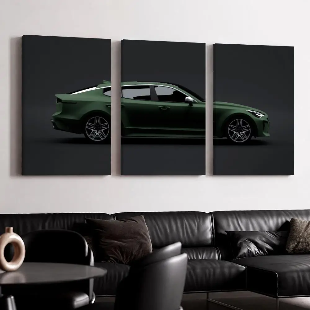 Stinger Sports Sedan Framed Wall Painting Ready to Hang Canvas Poster for Bedroom Living Room Hallway Home Decor Gift