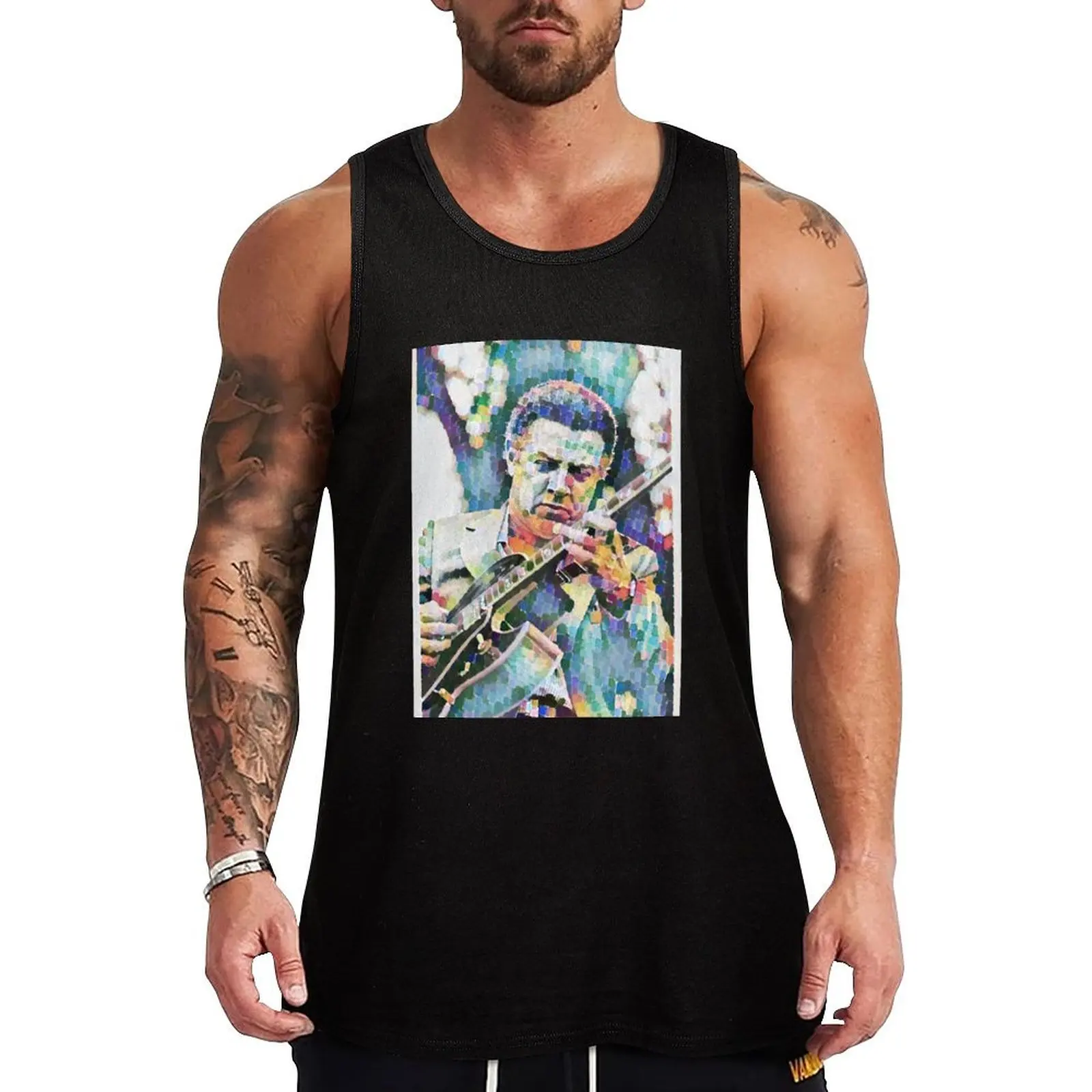 

Kenny Burrell Artistic Painting Tank Top Bodybuilding shirt t-shirts man Men's summer clothes
