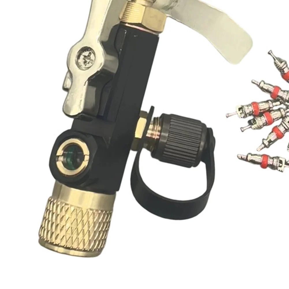 

Refrigeration Dual Valve Core Remover Copper Alloy Construction Sight Glass and 50 Needles for R22 Compatibility