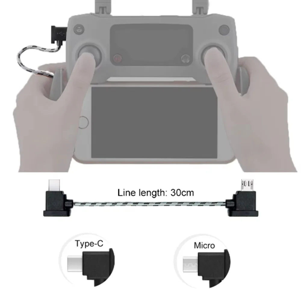 Data Cable OTG Remote Controller to Phone Tablet Connector USB TypeC Micro Extend for DJI MINI 4K/2/3 Pro/SE/Pro/Air/Mavic 2/3